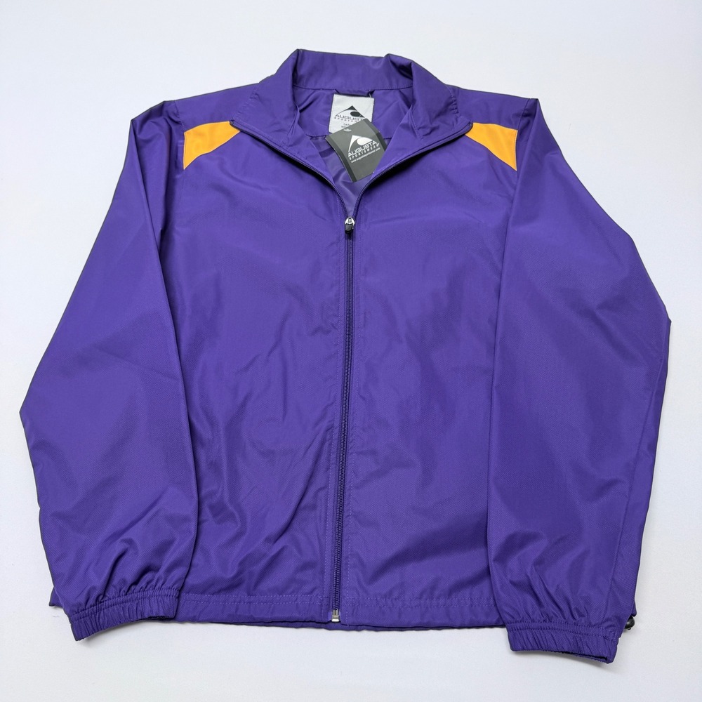 Augusta Sportswear 3710 Premier Jacket Purple Gold Full Zip Womens Medium NWT